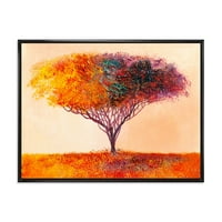 Импресионистички пејзаж Шарено апстрактно дрво Рамка за сликање платно уметничко печатење
