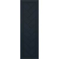 Ekena Millwork 12 W 69 H TRUE FIT PVC SINGE PALLEY HERRINGBONE модерен стил фиксни ролетни за монтирање, без starвездени ноќни