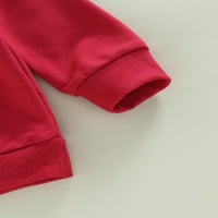 Багиланое Мало Бебе Девојче Момче Божиќен Дуксер Пуловер ЗА Печатење Со Букви Со Долги Ракави 3Т 4Т Деца Паѓаат Лабави Врвови За Маици