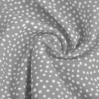 Тикв Клиренс Мини Лабава Облека За Жени Печатење Со Точки Краток Ракав V Копче За Облекување На Вратот Елегантно Слободно Време
