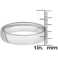 Крајбрежен накит со висок полиран куполен челик прстен од не'рѓосувачки челик