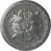 Ekena Millwork 3 4 OD 3 8 P Stockport таванот медалјон, сребро со рачно насликан