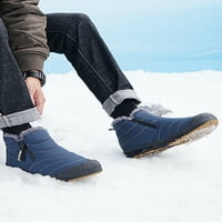 Дунични уникатни снежни чизми обични топли чевли кадифен слој зимски подигање лесни чизми на отворено глужд женски удобни сини 5,5