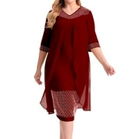 Обични Летни Жени Нова Дама Елегантно Плетење Чипка Наметка Фустан Плус Големина Модно Печатење Фустани Со Молив Со Половина