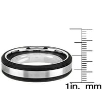 Крајбрежен накит од не'рѓосувачки челик јаглеродни влакна забодени прстен