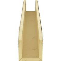 Екена мелница 10 W 6 H 14'l 3-страничен песок од мијалник Ендуратан Фау Вуд тавански зрак, природен златен даб